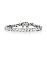 Classic White Gold Plated Cubic Zirconia 5MM Tennis Bracelet