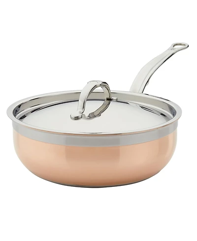 Hestan CopperBond Copper Induction 3.5-Quart Covered Essential Pan with Helper Handle