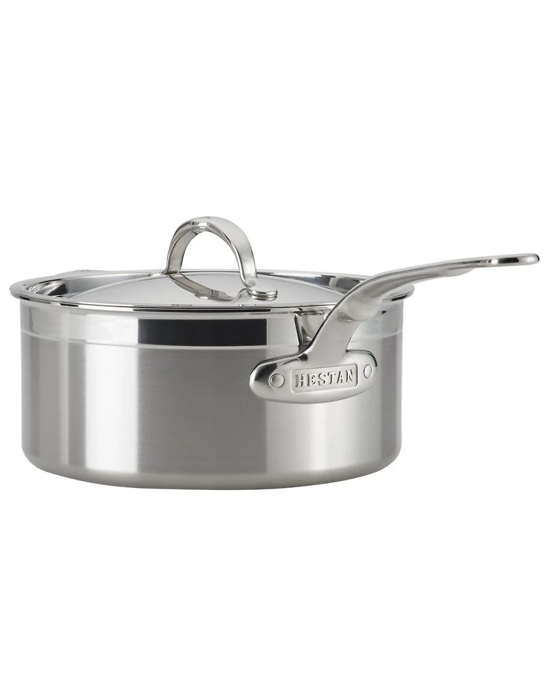 ProBond Clad Stainless Steel 4-Quart Covered Saucepan with Helper Handle