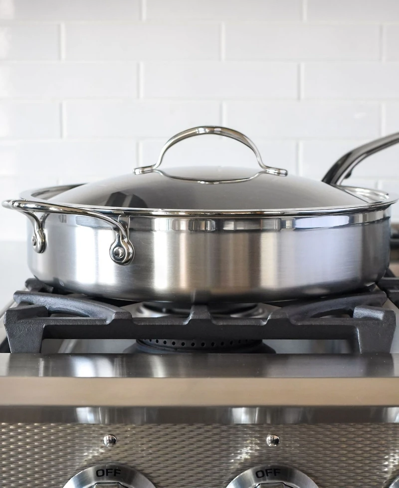 ProBond Clad Stainless Steel 5-Quart Covered Saute with Helper Handle