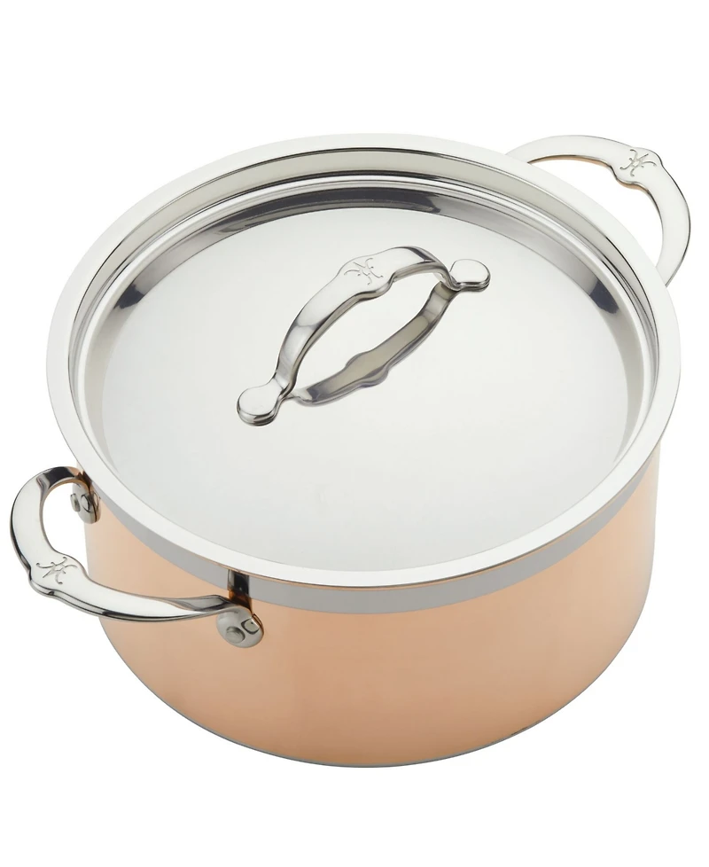 Hestan CopperBond Copper Induction 6-Quart Covered Stock Pot