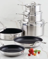 Hestan ProBond Clad Titum Stainless Steel Nonstick 10-Piece Cookware Set