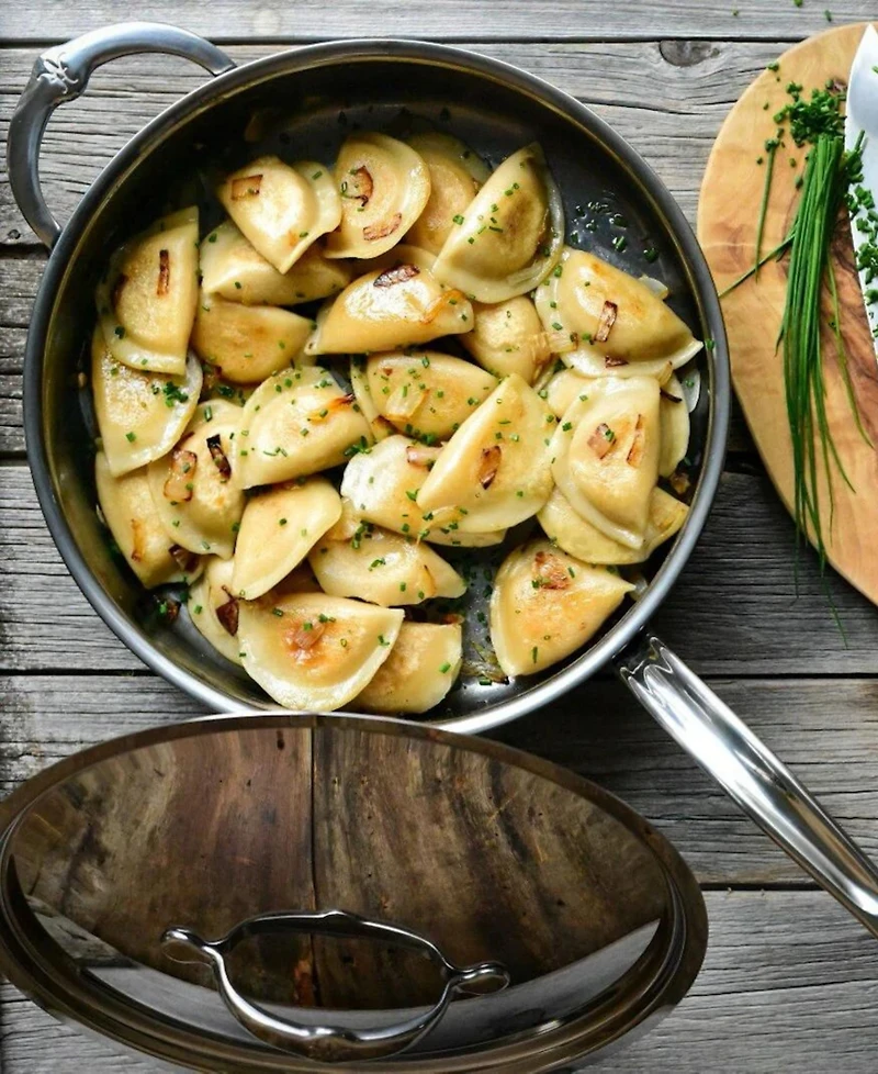 Hestan NanoBond Titanium Stainless Steel 3.5-Quart Covered Saute with Helper Handle