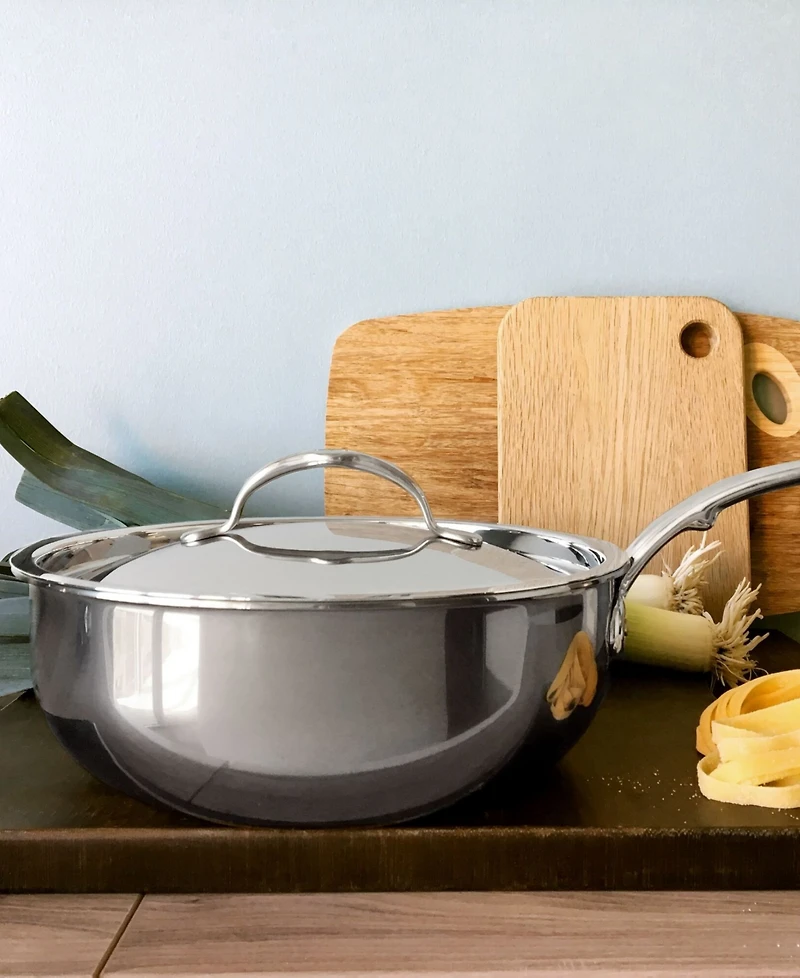 Hestan NanoBond Titanium Stainless Steel 3.5-Quart Covered Essential Pan