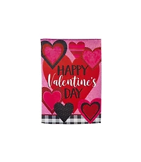 Evergreen Patterned Valentine Hearts Garden Suede Flag 12.5 x 18 Inches Indoor Outdoor Decor