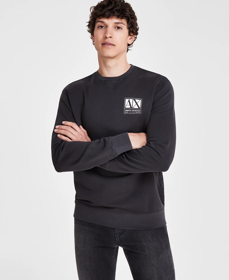 A|X Armani Exchange Men's Sun-Faded Fleece Shirt, Created for Macy's