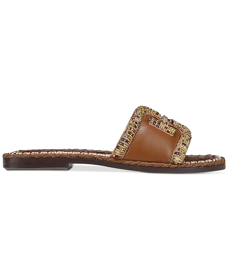 Sam Edelman Women's Fitz Beaded Slide Flat Sandals