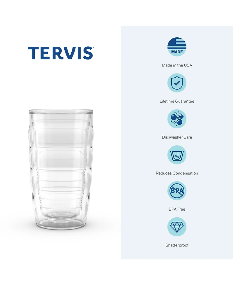 Tervis Live to Dance Made in Usa Double Walled Insulated Tumbler Travel Cup Keeps Drinks Cold & Hot, 10oz Wavy, Classic
