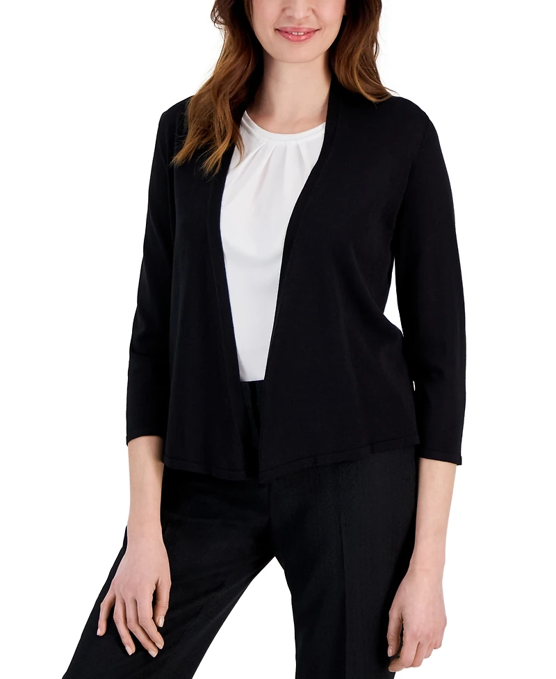 Kasper Women's Long Sleeve Cardigan Sweater, Regular & Petite