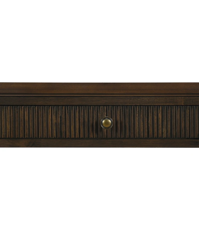 Martha Stewart Kenna 44" Fluted 2-Drawer Wood Coffee Table