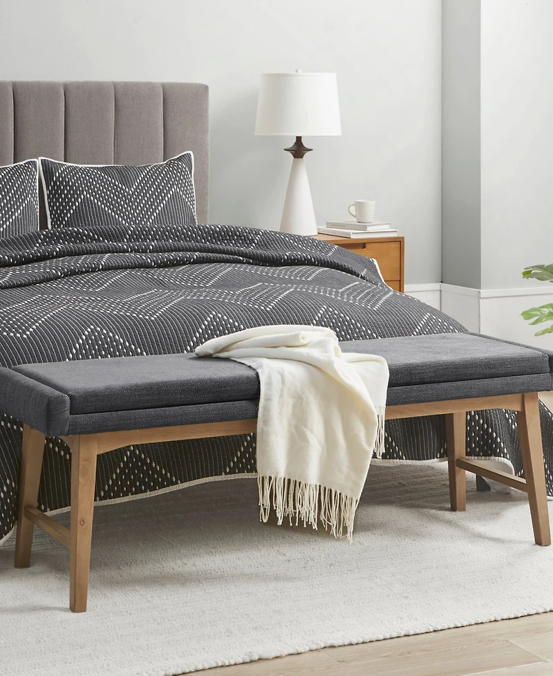 Ink+Ivy April 56" Fabric Upholstered Accent Bench