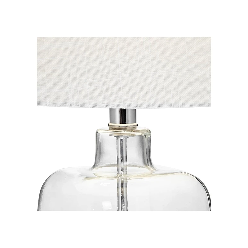 360 Lighting Coastal Accent Table Lamp 21.75" High Clear Glass Fillable Sea Shells White Drum Shade for Living Room Family Bedroom Bedside