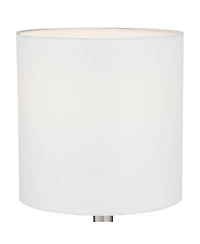 360 Lighting Modern Accent Table Lamps 14 3/4" High Set of 2 Diamond Blue Green Glass Fabric Drum Shade for Bedroom Bedside Office (Color May Var