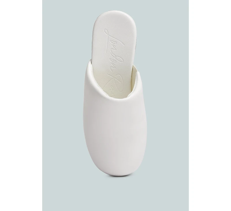 Olori Solid Platform Slip On Mules