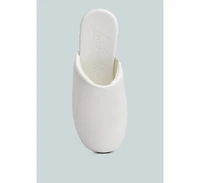 Olori Solid Platform Slip On Mules