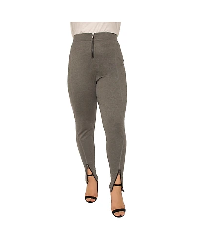 Women's Plus High Rise Ponte Knit Premium Legging