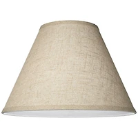 Springcrest Fine Burlap Medium Empire Lamp Shade 6.5" Top x 15" Bottom x 10" High x 10.75" Slant (Spider) Replacement with Harp an