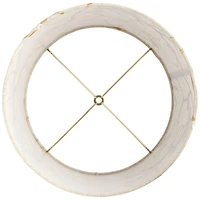 Springcrest Beige Plum Flower Embroidery Medium Drum Lamp Shade 12" Top x 14" Bottom x 11" Slant (Spider) Replacement with Harp and Fin