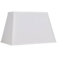 Springcrest White Large Rectangular Lamp Shade 14" Wide x 6" Deep at Top and 18" Wide x 12" Deep at Bottom and 12" Height (Sp