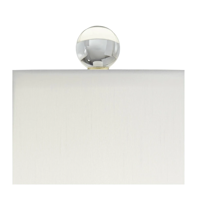 Vienna Full Spectrum Traditional Table Lamp 31" Tall Faceted Crystal and Brass Bell Fabric Shade for Living Room Family Bedroom Bedside