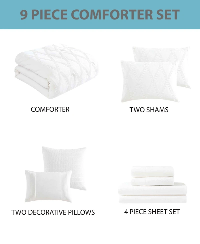 Hallmart Collectibles Goranna 9-Pc. Comforter Set, Queen