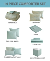 Hallmart Collectibles Vida 14-Pc. Comforter Set, Queen