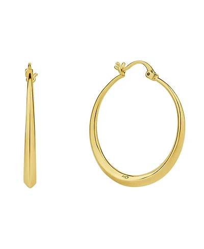And Now This 18K Gold Plated or Silver Hoop Earring