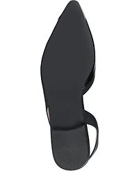 Journee Collection Women's Daphnne Slingback Pointed Cap Toe Flats
