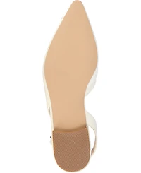 Journee Collection Women's Daphnne Slingback Pointed Cap Toe Flats