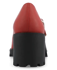 Journee Collection Women's Gladys Lug Sole Mary Jane Pumps