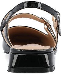 Journee Collection Women's Gretchenn Multi Strap Square Toe Mary Jane Flats