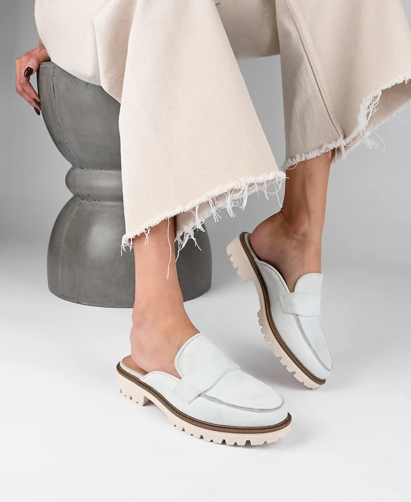 Journee Collection Women's Miycah Slip On Mule Flats
