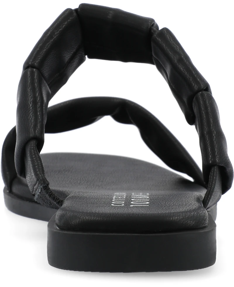 Journee Collection Women's Pegie Slip On Flat Sandals