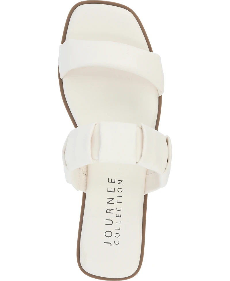 Journee Collection Women's Pegie Slip On Flat Sandals