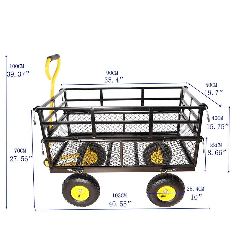 Streamdale Furniture Wagon Cart Garden Cart Trucks Make It Easier To Transport Firewood 0002