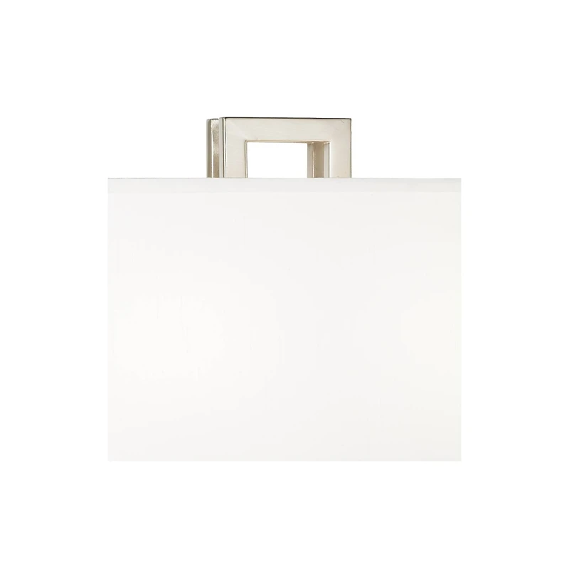 Possini Euro Design Modern Table Lamp 30" Tall Brushed Nickel Metal White Fabric Rectangular Shade for Bedroom Living Room House Bedside Nightsta