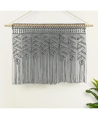 Boho Macrame Leaf Cotton Valance/Kitchen Curtain/Wall Decor