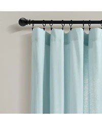 Linen Button Botanical Garden Window Curtain Panels