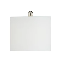360 Lighting Gerson Modern Table Lamps 24" High Set of 2 Brushed Nickel with Dimmers Led White Drum Shade for Bedroom Living Room Bedside Nightst