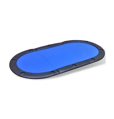 10-Player Foldable Poker Tabletop Blue