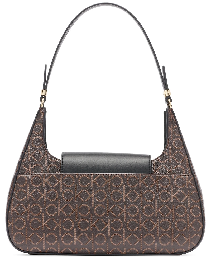 Calvin Klein Becky Signature Turnlock Shoulder Bag