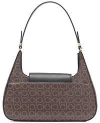 Calvin Klein Becky Signature Turnlock Shoulder Bag