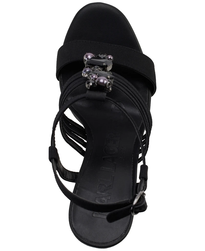 Karl Lagerfeld Paris Cicely Strappy Embellished Dress Sandals