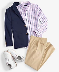 Club Room Mens Unstructured Blazer Quincy Plaid Shirt Four Way Stretch Pants Created For Macys