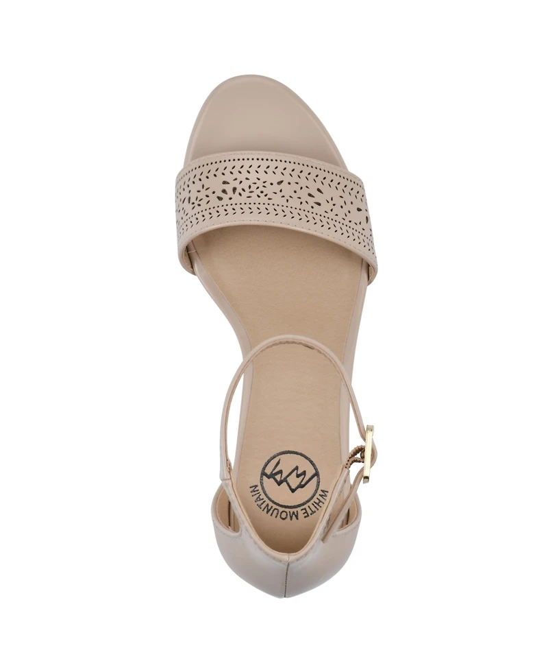 White Mountain Women's Eileen Block Heel Dress Sandals