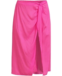 Lands' End Women's Twist Front Knee Length Swim Cover-up Skirt