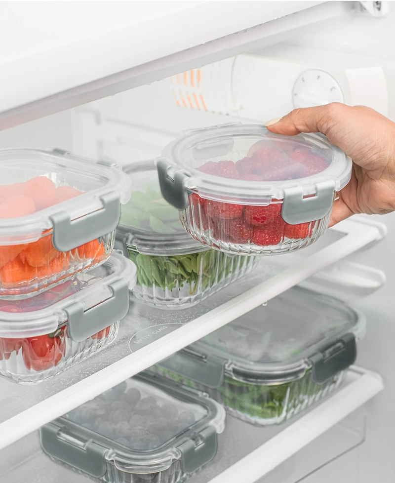 JoyJolt 24-piece Fluted Food Storage Container Set with Lids