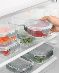 JoyJolt 24-piece Fluted Food Storage Container Set with Lids