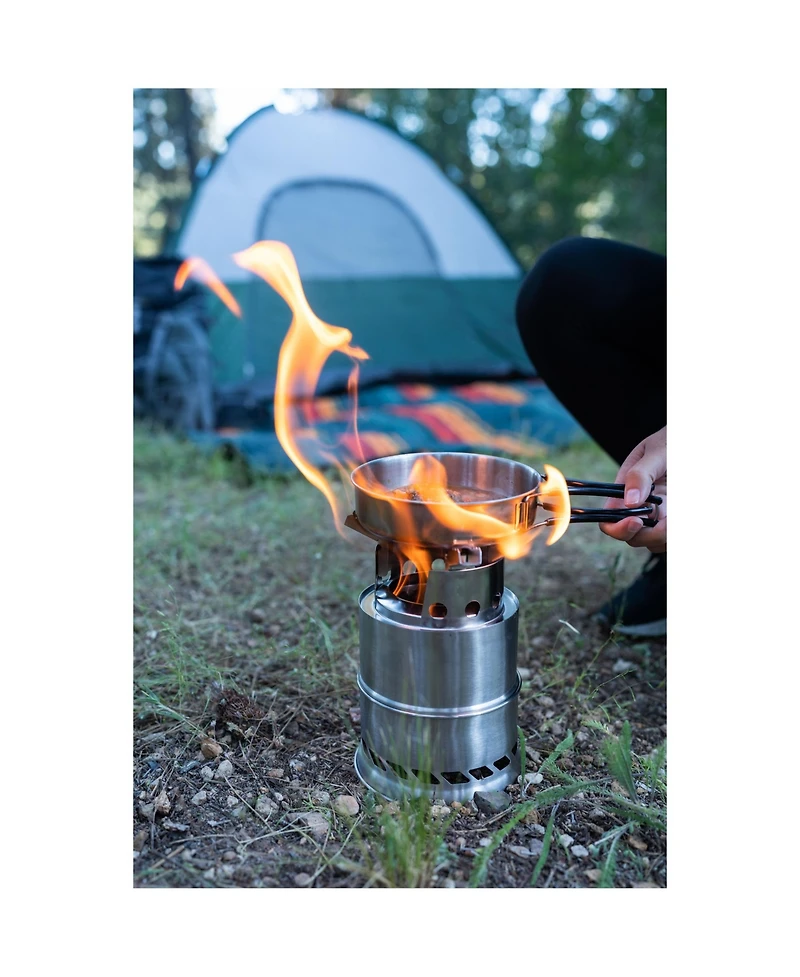 Stansport Stainless Steel Wood Burning Stove - Extra Large