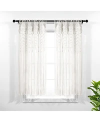 Boho Macrame Textured Cotton Window Curtain/Room Divider/Doorway/Wall Decor